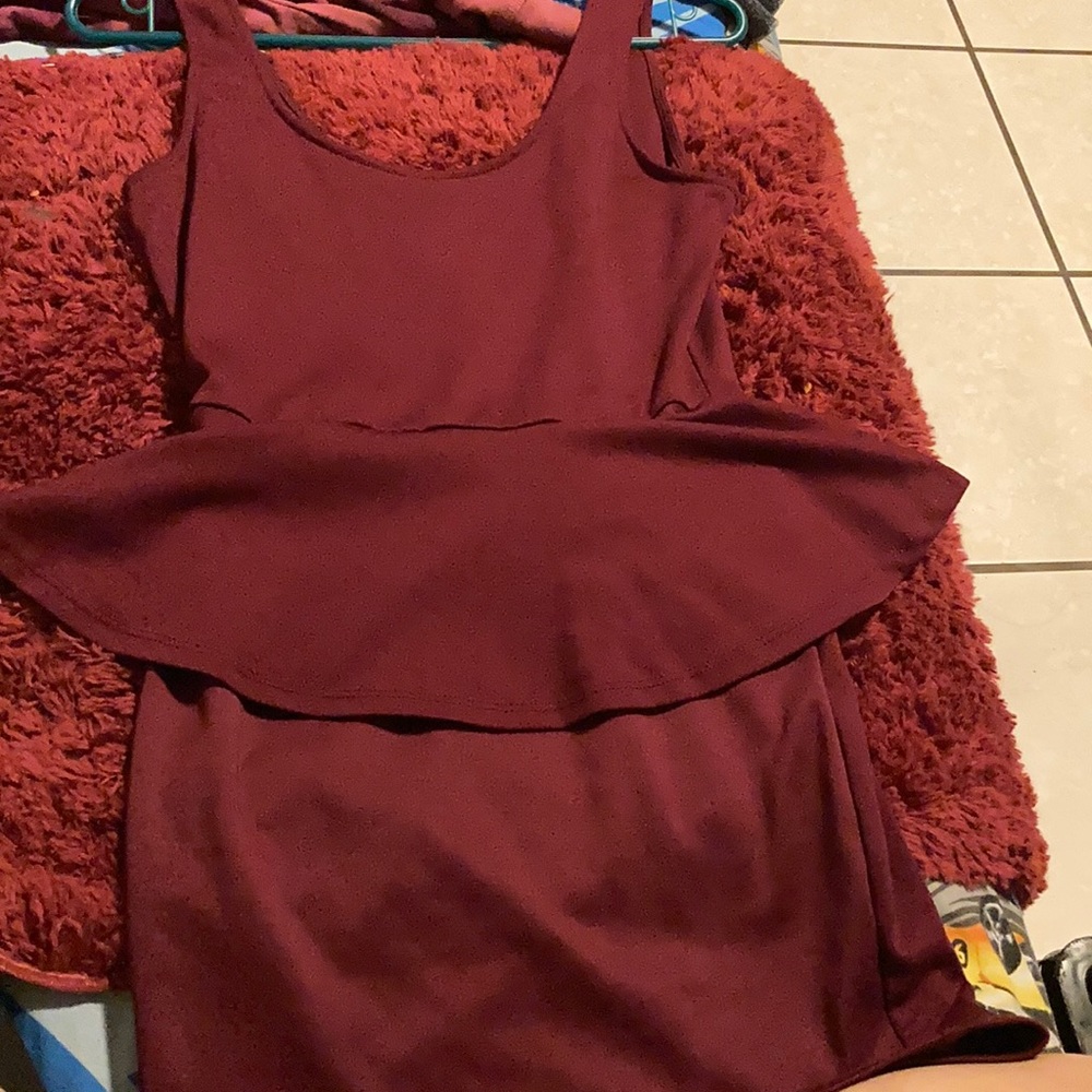 Burgundy dress